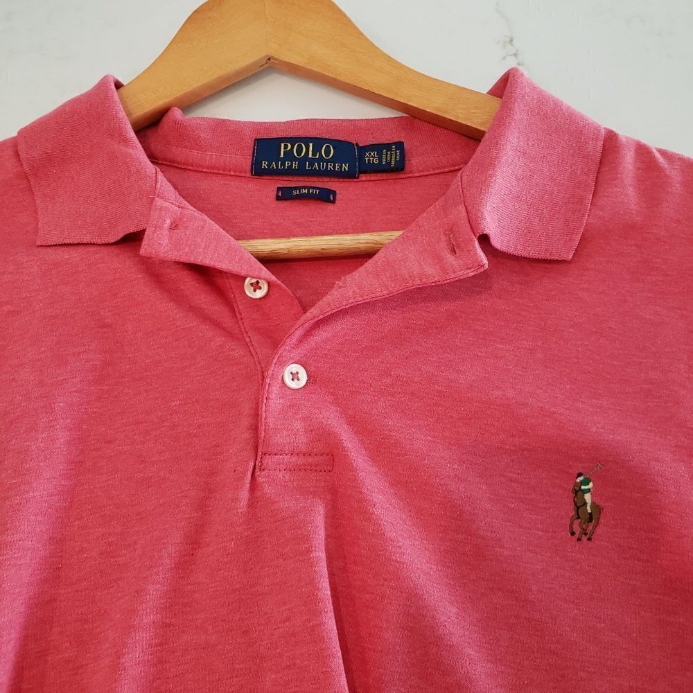 𝅺POLO Ralph Lauren Men's Polo Collar Button Shirt,  Short Sleeve, Slim Fit, XXL - Picture 5 of 9